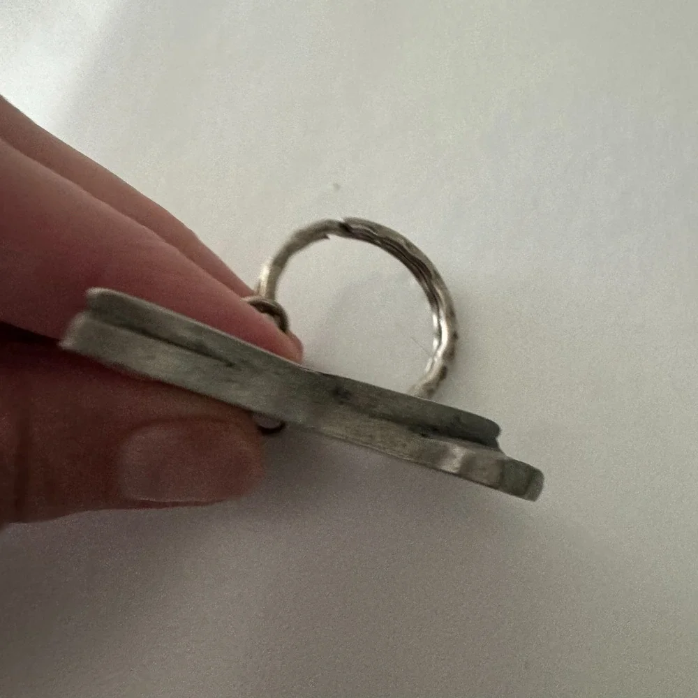 Vintage 1983 I Love to Fly Pewter Keychain Key Ring Airplane by Rawcliffe‎